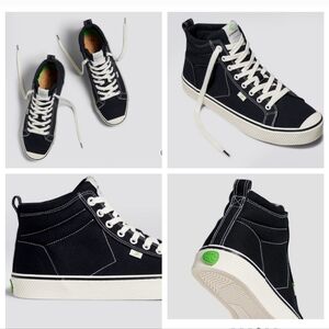 CARIUMA Black High-Top Sneakers with White Accents